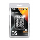 Прозрачная насадка с капельками STAY HARD COCK SLEEVE 05 CLEAR - Blush Novelties - в Курске купить с доставкой