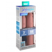Телесная вибронасадка на член 3  Vibrating Mega X-tension with Remote - 22,9 см. - Pipedream - в Курске купить с доставкой