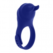Синее эрекционное виброкольцо с клиторальной подушечкой и пультом ДУ Adjustable Fun Ring - Zero Tolerance - в Курске купить с доставкой