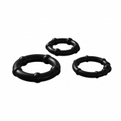 Набор из 3 черных эрекционных колец Babooom Ring Set - Adrien Lastic - в Курске купить с доставкой