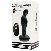 Черный массажер простаты с вибрацей и возвратно-поступательными движениями - Boys of Toys - в Курске купить с доставкой Черный массажер простаты с вибрацей и возвратно-поступательными движениями - Boys of Toys - в Курске купить с доставкой