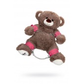 Бондажный набор: бурый мишка с розовыми оковами и наручниками - Pecado - купить с доставкой в Курске