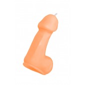 Оранжевая свеча в форме пениса - 47 гр. - Pecado - купить с доставкой в Курске