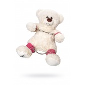 Бондажный набор: белый мишка с розовыми оковами и наручниками - Pecado - купить с доставкой в Курске