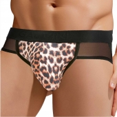 Сексуальные мужские трусы-джоки с леопардовой вставкой по центру - Gauvine купить с доставкой Сексуальные мужские трусы-джоки с леопардовой вставкой по центру - Gauvine купить с доставкой