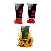 Набор из 3 съедобных лубрикантов JUJU (клубника, малина, тропические фрукты) - JuJu - купить с доставкой в Курске