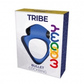 Синее эрекционное кольцо Wooomy Tribeс с вибрацией - Adrien Lastic - в Курске купить с доставкой