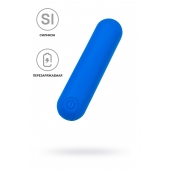 Синяя силиконовая перезаряжаемая вибропуля Nep - 8 см. - A-toys купить в Курске с доставкой в Orgasmix.ru Синяя силиконовая перезаряжаемая вибропуля Nep - 8 см. - A-toys