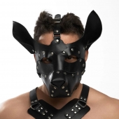 Черная кожаная маска «Собака» - Crazy Handmade - купить с доставкой в Курске Черная кожаная маска «Собака» - Crazy Handmade - купить с доставкой в Курске