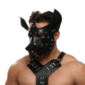Черная кожаная маска «Собака» - Crazy Handmade - купить с доставкой в Курске Черная кожаная маска «Собака» - Crazy Handmade - купить с доставкой в Курске