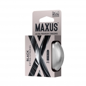 Черные утолщенные презервативы MAXUS Extra Strong с железным кейсом - 3 шт. - Maxus - купить с доставкой в Курске