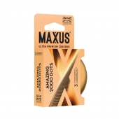 Точечные презервативы MAXUS 2000 Amazing Dots с железным кейсом - 3 шт. - Maxus - купить с доставкой в Курске