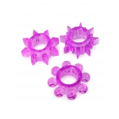 Набор из 3 лиловых эрекционных колец различной формы - Erowoman-Eroman - в Курске купить с доставкой