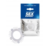 Эластичное эрекционное кольцо с шишечками и шипами - Sex Expert - в Курске купить с доставкой