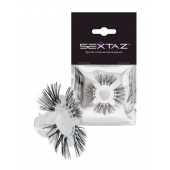 Эластичное эрекционное кольцо с черными «ресничками» - Sextaz - в Курске купить с доставкой