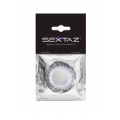 Эластичное эрекционное колечко с черными «ресничками» - Sextaz - в Курске купить с доставкой