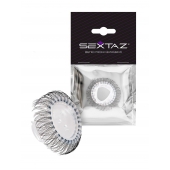 Эластичное эрекционное кольцо с длинными черными «ресничками» - Sextaz - в Курске купить с доставкой