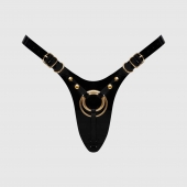 Черный пояс для фиксации насадок Strap-On-Me Leatherette Harness Fabulous - Strap-on-me - купить с доставкой в Курске