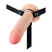 Мужской полый страпон на регулируемых ремешках - 22 см. - Sex Expert - купить с доставкой в Курске