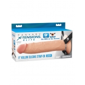 Телесный пустотелый фаллопротез 9’’ Hollow Silicone Strap-On - 24,1 см. - Pipedream - купить с доставкой в Курске