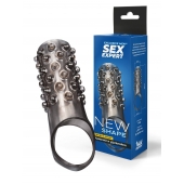 Дымчатая насадка на пенис с выпуклостями - 12 см. - Sex Expert - в Курске купить с доставкой