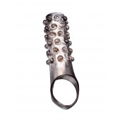 Дымчатая насадка на пенис с выпуклостями - 11 см. - Sex Expert - в Курске купить с доставкой