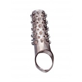 Дымчатая насадка на пенис с шипами и выпуклостями - 12 см. - Sex Expert - в Курске купить с доставкой