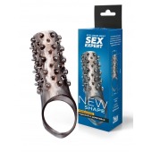 Дымчатая насадка на пенис с шипами и выпуклостями - 12,5 см. - Sex Expert - в Курске купить с доставкой