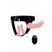 Женский страпон с 3 насадками и вибрацией - Erowoman-Eroman - купить с доставкой в Курске