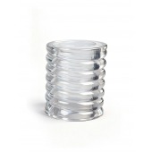 Прозрачная сквозная насадка на пенис с ребрышками - Sex Expert - в Курске купить с доставкой