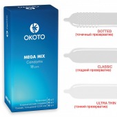 Презервативы OKOTO Mega Mix - 18 шт. - Sitabella - купить с доставкой в Курске