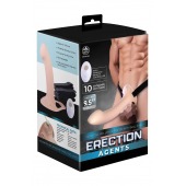 Телесный полый страпон с вибрацией Erection Agents - 24,1 см. - NMC - купить с доставкой в Курске