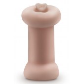 Телесный люминесцентный двусторонний мастурбатор Tasha - Blush Novelties - в Курске купить с доставкой