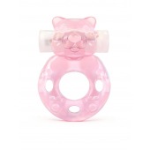 Розовое эрекционное виброкольцо в форме мишки - 1137 - в Курске купить с доставкой