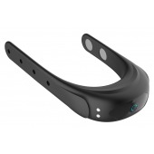 Черное эрекционное виброкольцо на ремешках - Boys of Toys - в Курске купить с доставкой