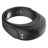 Черное эрекционное виброкольцо на ремешках - Boys of Toys - в Курске купить с доставкой