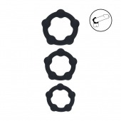Набор из 3 эрекционных колец Beaded Silicone Cockring Set - Shots Media BV - в Курске купить с доставкой