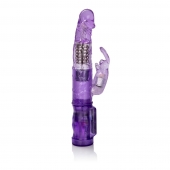 Фиолетовый вибромассажер Petite Jack Rabbit - 24 см. - California Exotic Novelties