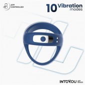 Синее интерактивное эрекционное виброкольцо Rank - Intoyou - в Курске купить с доставкой