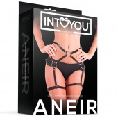 Черные стрепы на бёдра Aneir - Intoyou - купить с доставкой в Курске