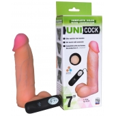 Фаллическая насадка Харнесс UNICOCK 7  с вибрацией - 19 см. - LOVETOY (А-Полимер) - купить с доставкой в Курске