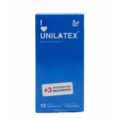 Классические презервативы Unilatex Natural Plain - 12 шт. + 3 шт. в подарок - Unilatex - купить с доставкой в Курске