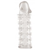 Гелевая прозрачная насадка с шипами - 12 см. - Toyfa Basic - в Курске купить с доставкой