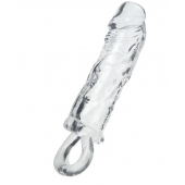 Прозрачная насадка с петлёй для фиксации - 14 см. - ToyFa - в Курске купить с доставкой