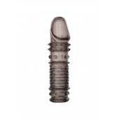 Дымчатая закрытая насадка ToyFa XLover с чешуйками и пупырышками - 13,5 см. - ToyFa - в Курске купить с доставкой