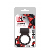 Чёрное эрекционное виброкольцо LIT-UP SILICONE STIMU RING 3 BLACK - Dream Toys - в Курске купить с доставкой