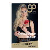 Пластиковая метелочка с красными пёрышками Small Feather Tickler - 32 см. - Blush Novelties - купить с доставкой в Курске