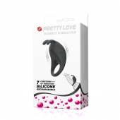 Чёрное эрекционное кольцо с вибрацией Rabbit Vibrator - Baile - в Курске купить с доставкой