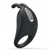 Чёрное эрекционное кольцо с вибрацией Rabbit Vibrator - Baile - в Курске купить с доставкой