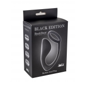 Чёрное эрекционное кольцо с анальной пробкой Button Anal Plug - Lola Games - в Курске купить с доставкой